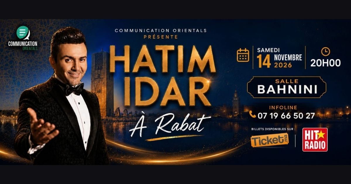 Hatim Idar en concert exceptionnel à Rabat : une soirée musicale entre élégance et émotion
