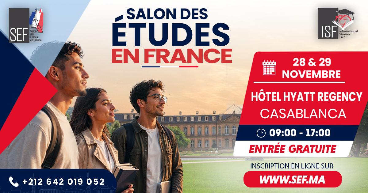 Salon des Études en France 2026 : rendez-vous les 28 et 29 novembre à Casablanca