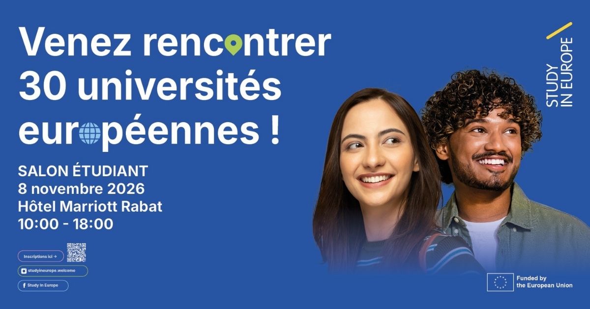 Study in Europe : 30 universités européennes à rencontrer à Rabat le 8 novembre 2026